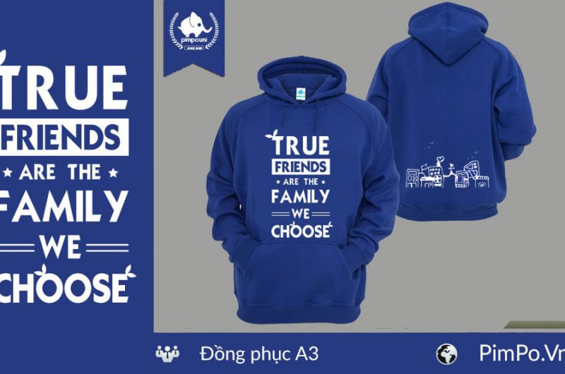 Áo nỉ hoodie đồng phục lớp A3