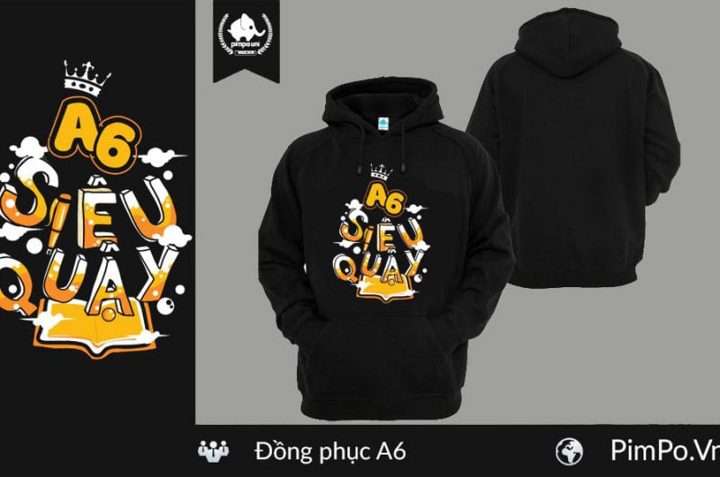 Áo nỉ hoodie đồng phục lớp A6