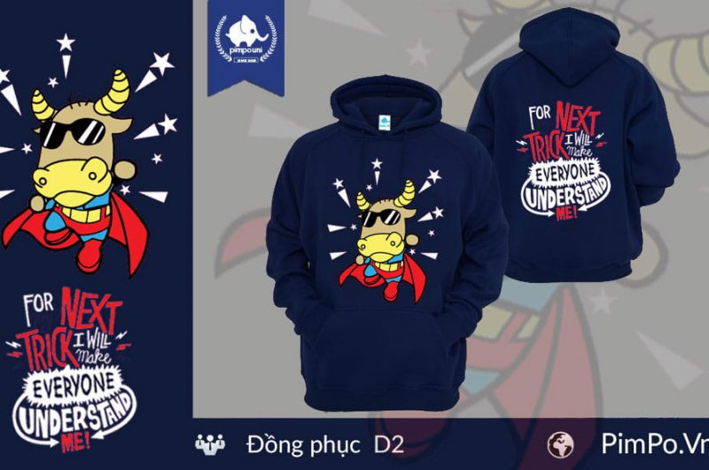Áo nỉ hoodie đồng phục lớp D2