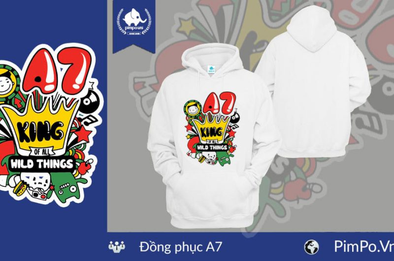 Áo nỉ hoodie đồng phục lớp A7