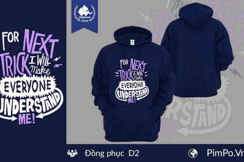Áo nỉ hoodie đồng phục lớp D2